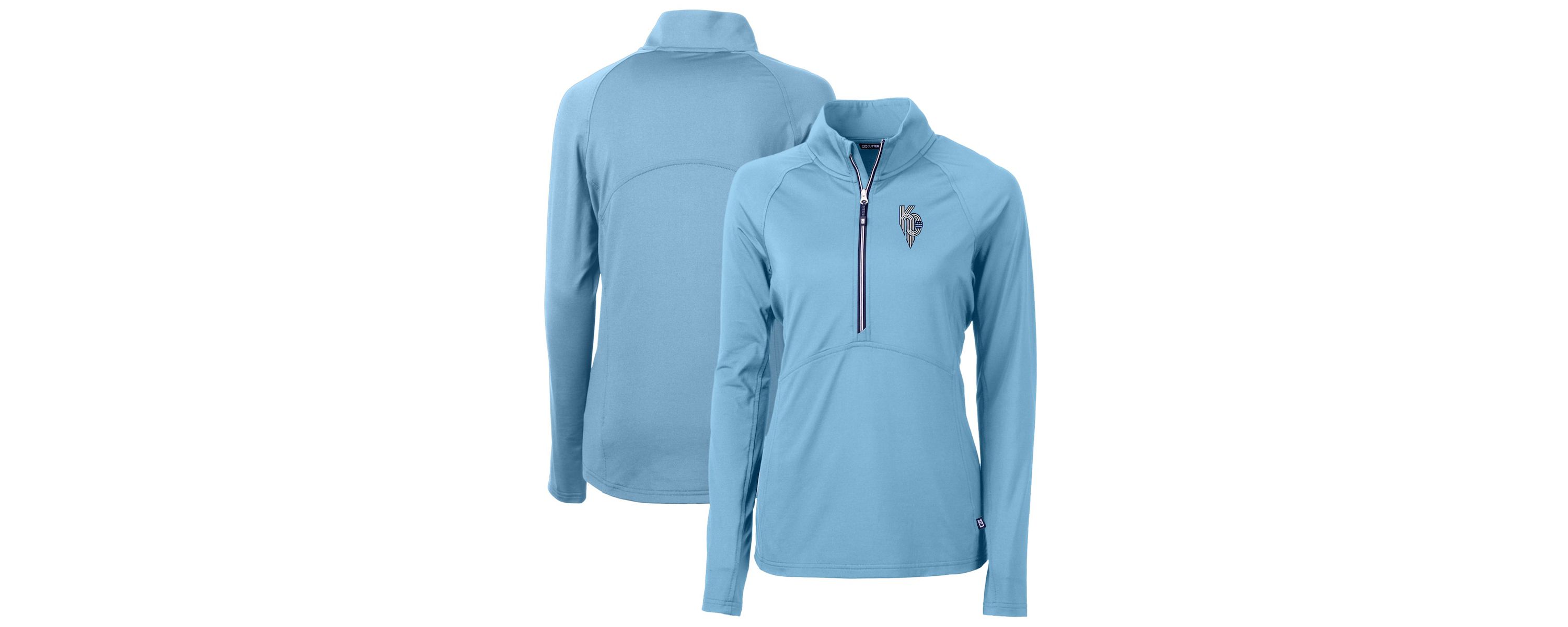 MLB Light Kansas City Royals City Connect Adapt Eco Knit Stretch Recycled Half-Zip Pullover Top