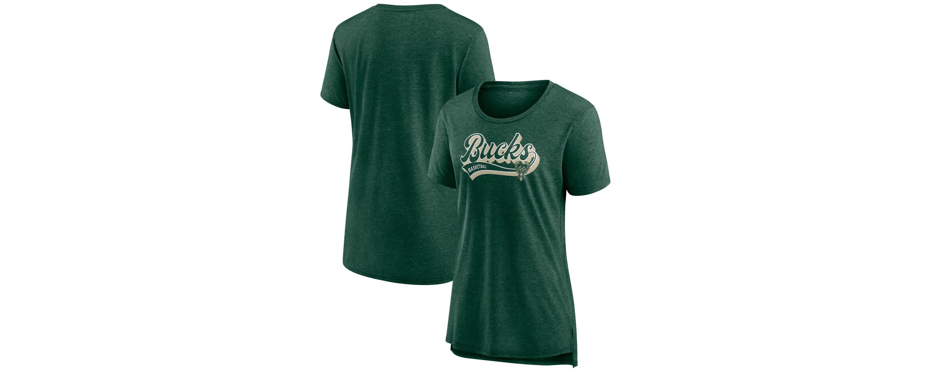 NBA Fanatics Hunter Milwaukee Bucks League Leader Tri-Blend T-Shirt