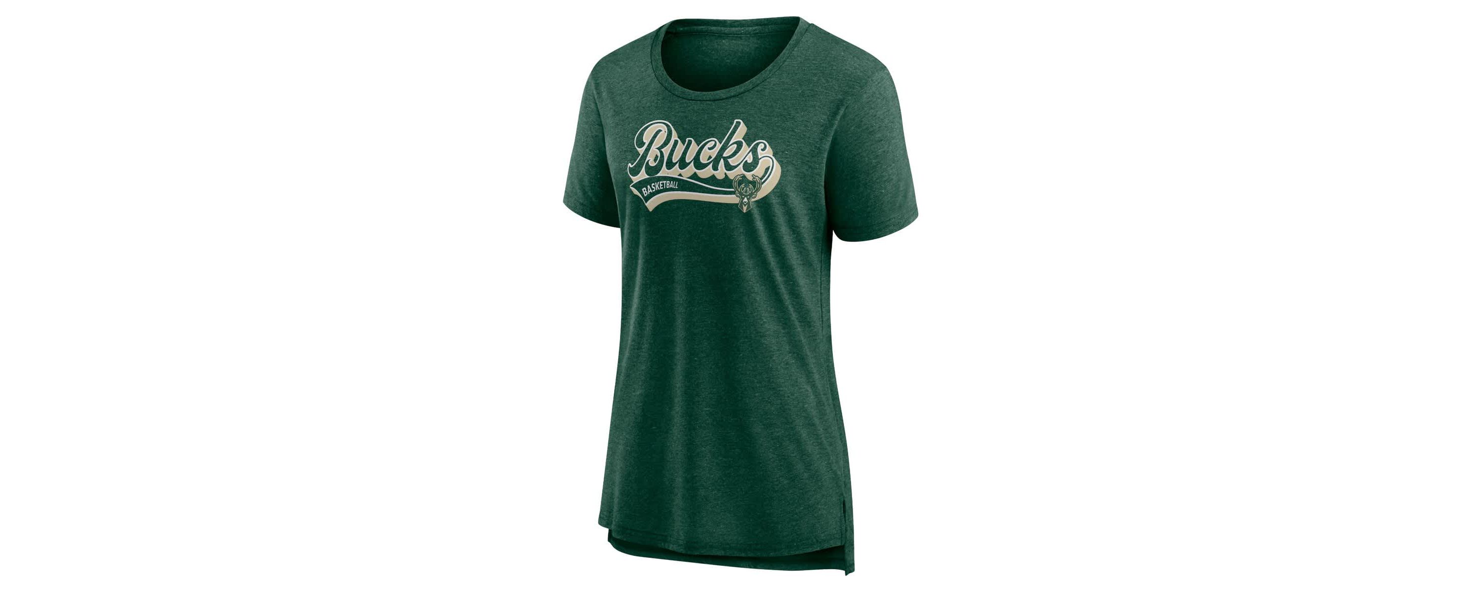 NBA Fanatics Hunter Milwaukee Bucks League Leader Tri-Blend T-Shirt