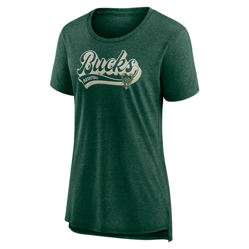 NBA Fanatics Hunter Milwaukee Bucks League Leader Tri-Blend T-Shirt