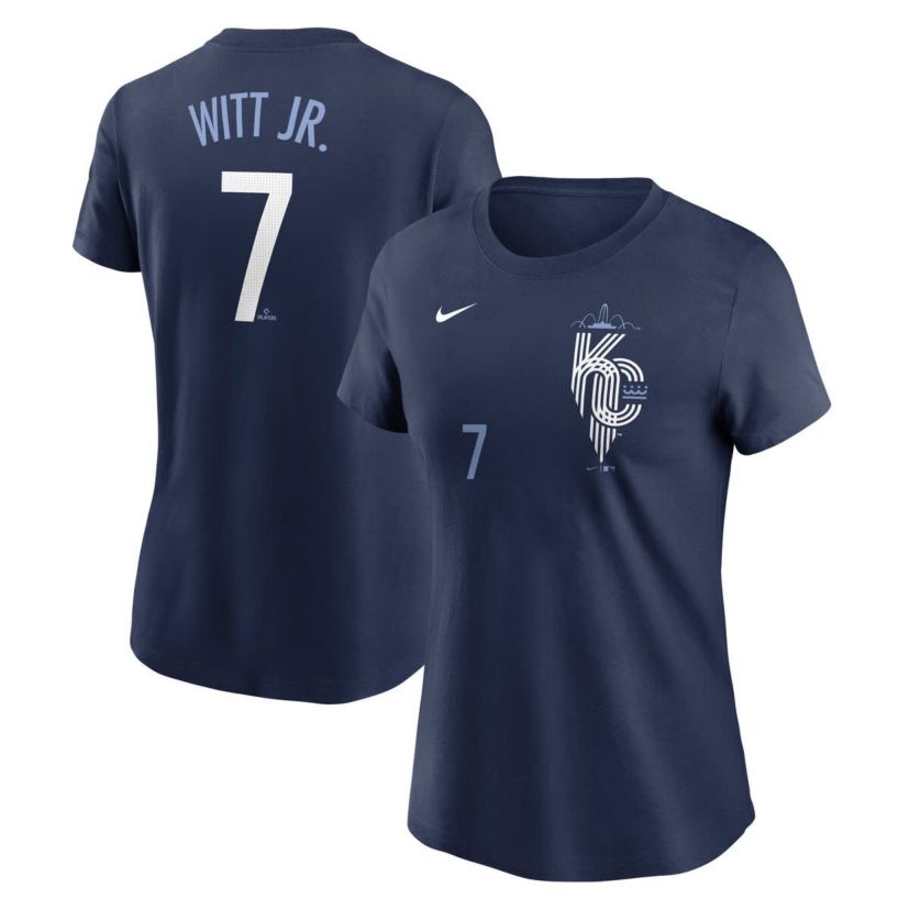 MLB Nike Bobby Witt Jr. Kansas City Royals City Connect Fuse Name & Number T-Shirt