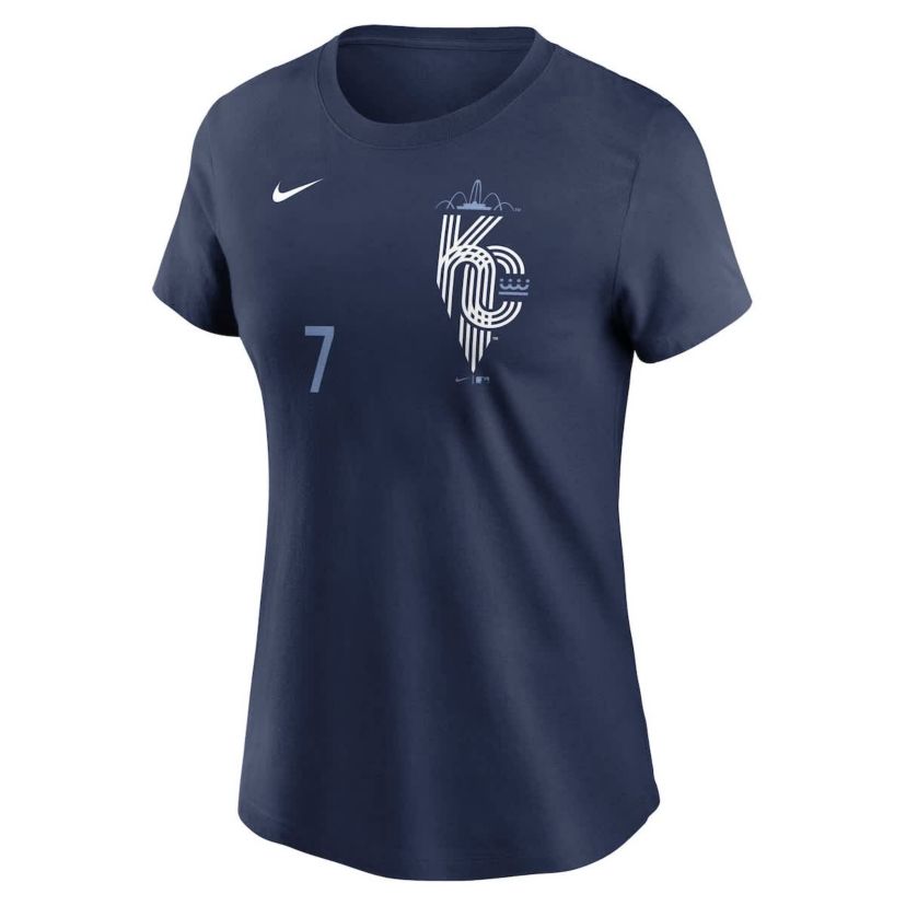 MLB Nike Bobby Witt Jr. Kansas City Royals City Connect Fuse Name & Number T-Shirt
