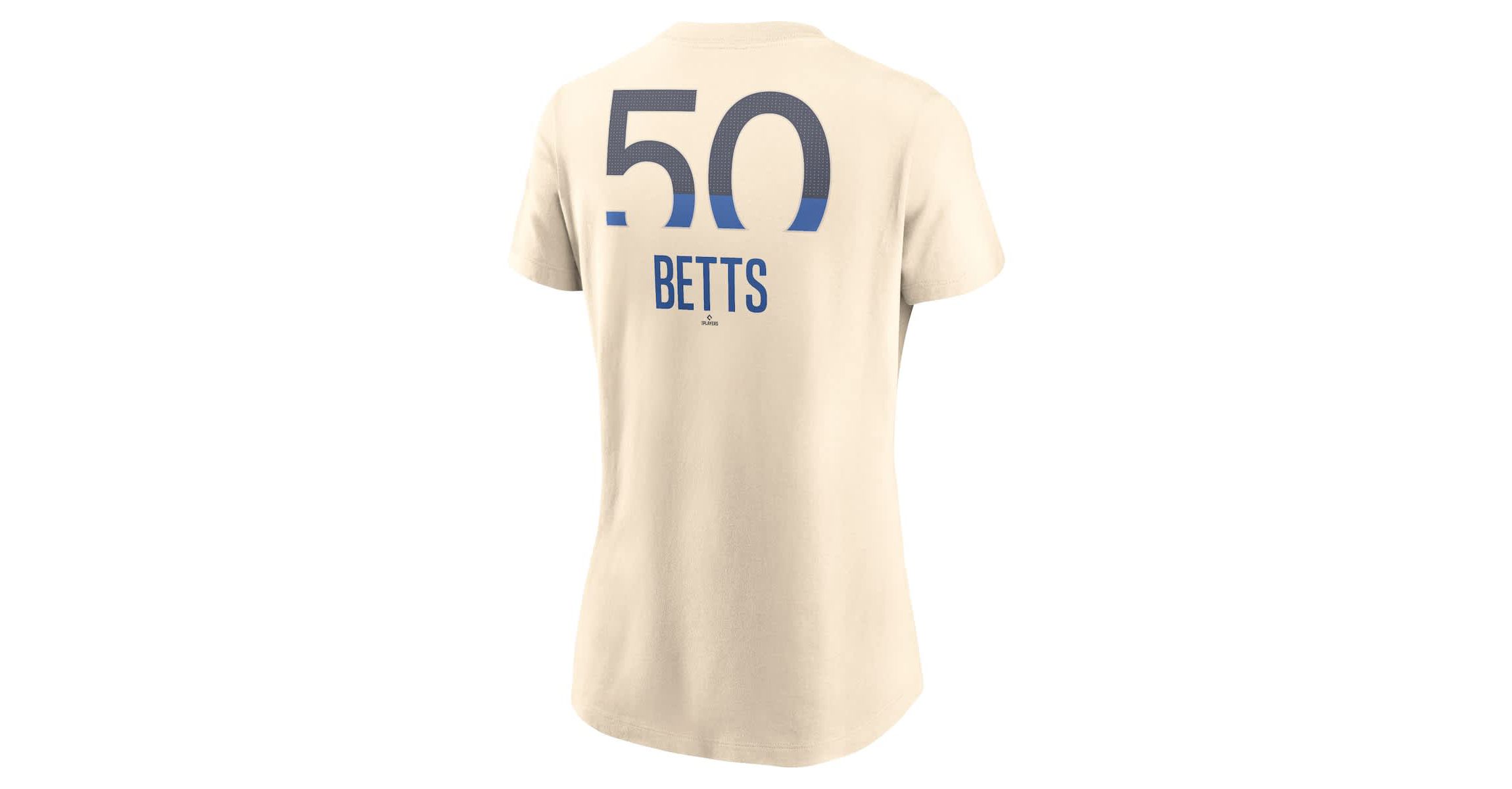 MLB Nike Mookie Betts Los Angeles Dodgers 2024 City Connect Fuse Name & Number T-Shirt