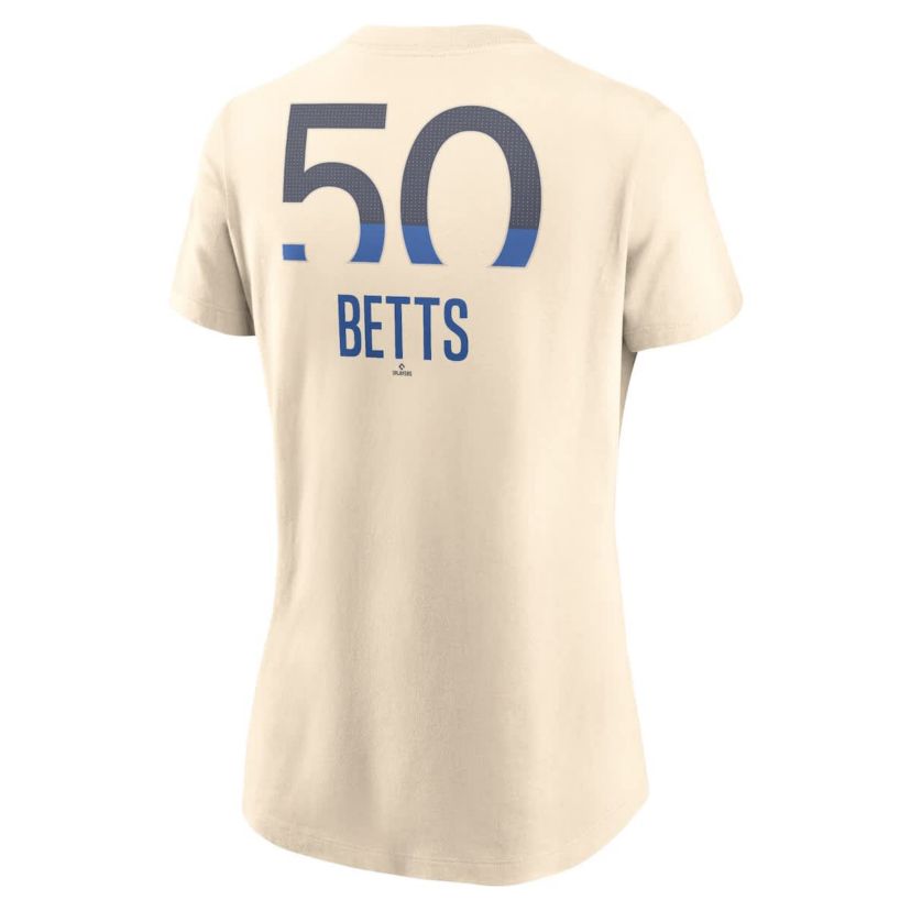 MLB Nike Mookie Betts Los Angeles Dodgers 2024 City Connect Fuse Name & Number T-Shirt