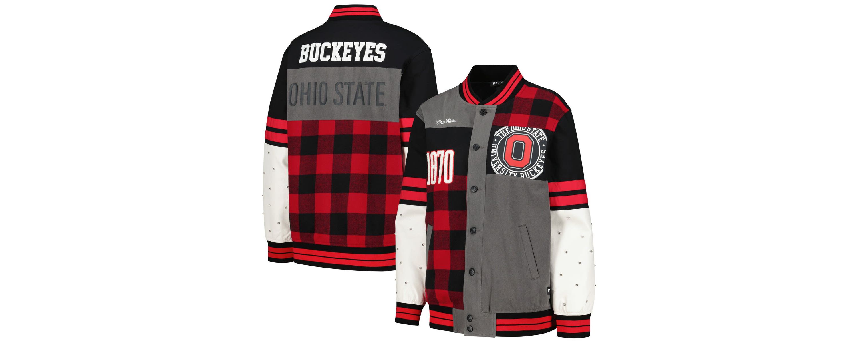 NCAA Ohio State Buckeyes Multi Vintage Button-Up Bomber Jacket