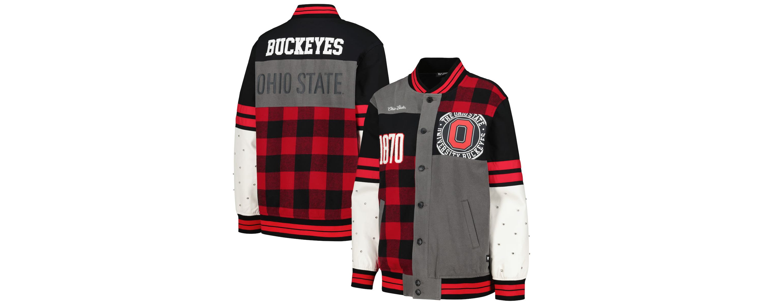 NCAA Ohio State Buckeyes Multi Vintage Button-Up Bomber Jacket