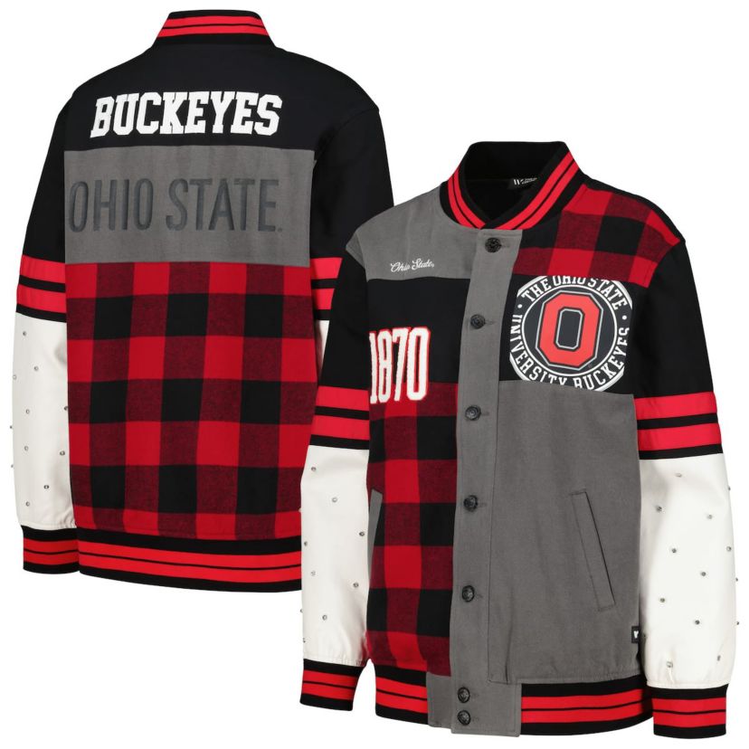 NCAA Ohio State Buckeyes Multi Vintage Button-Up Bomber Jacket
