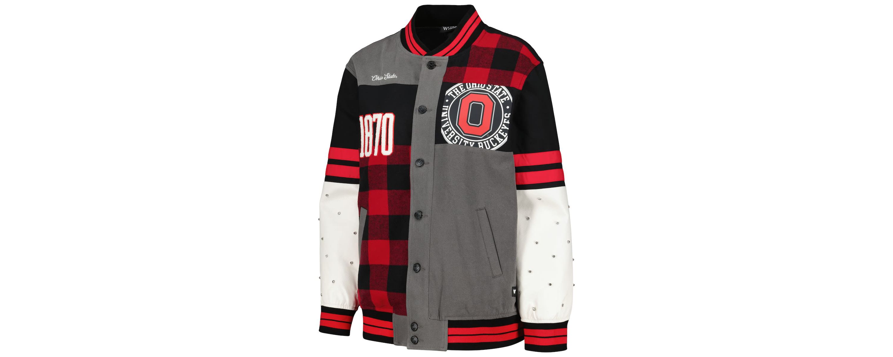 NCAA Ohio State Buckeyes Multi Vintage Button-Up Bomber Jacket
