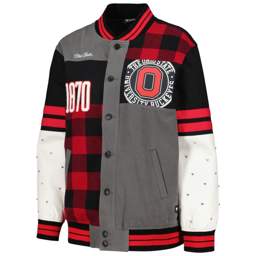NCAA Ohio State Buckeyes Multi Vintage Button-Up Bomber Jacket