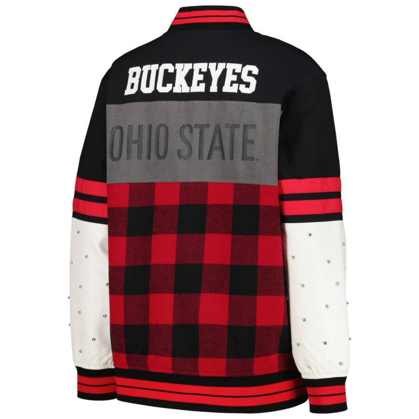 NCAA Ohio State Buckeyes Multi Vintage Button-Up Bomber Jacket