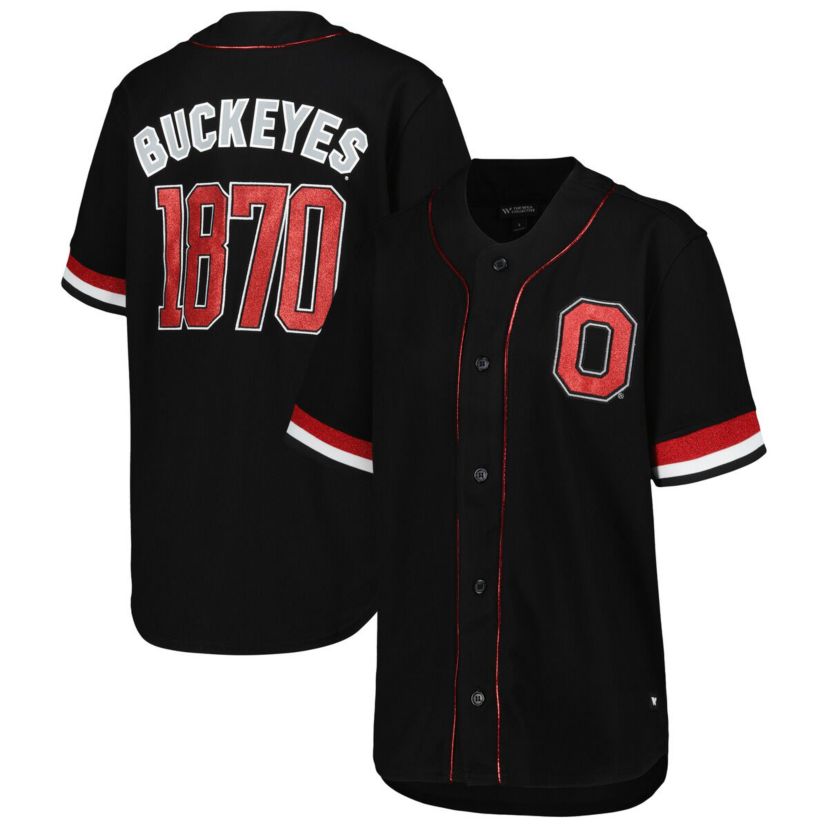 NCAA Ohio State Buckeyes Button-Up Baseball Shirt