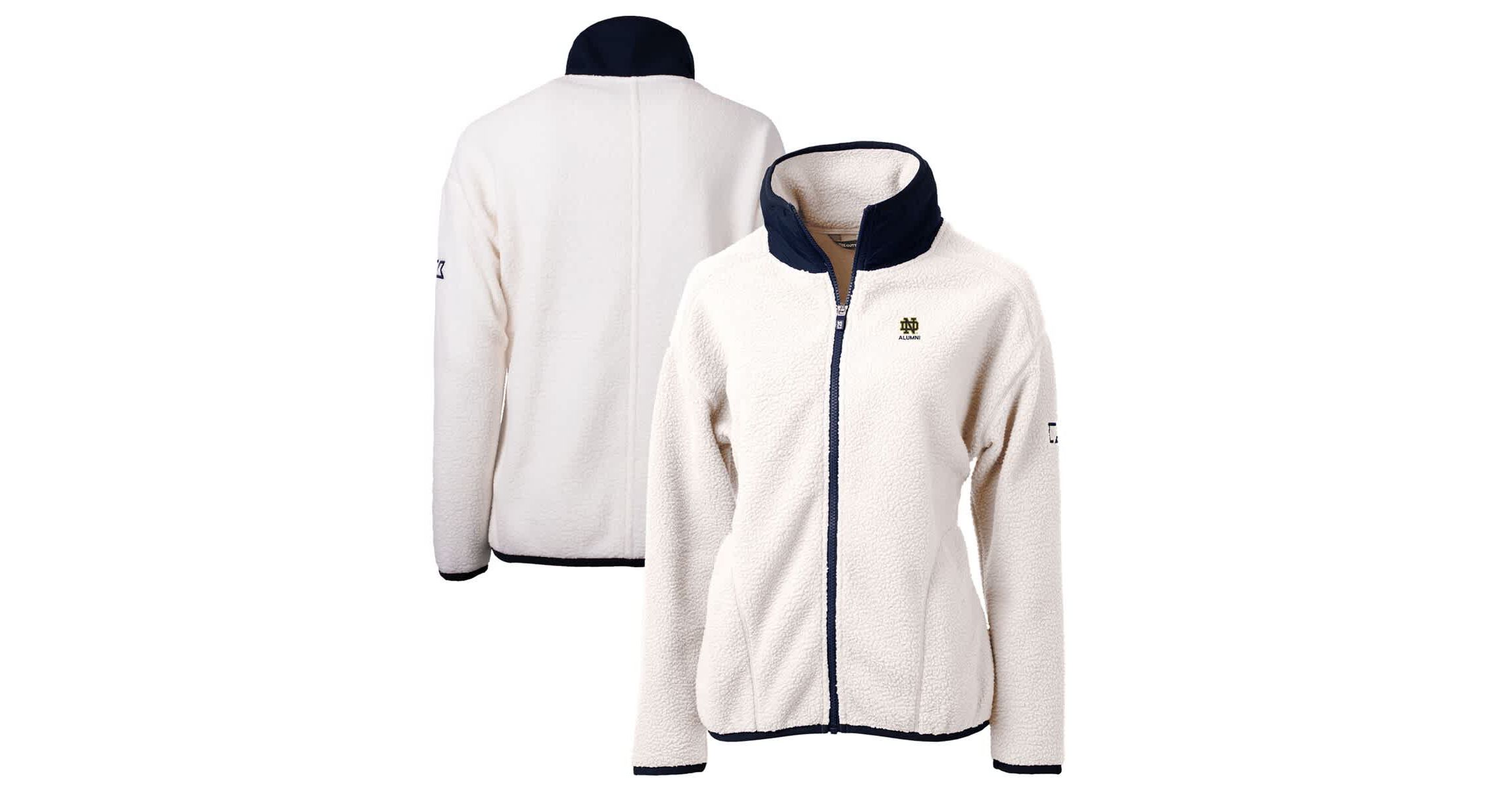 NCAA Notre Dame Fighting Irish Alumni Cascade Eco Sherpa Full-Zip Fleece Jacket