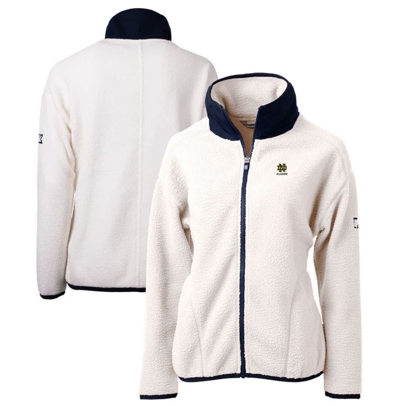 NCAA Notre Dame Fighting Irish Alumni Cascade Eco Sherpa Full-Zip Fleece Jacket