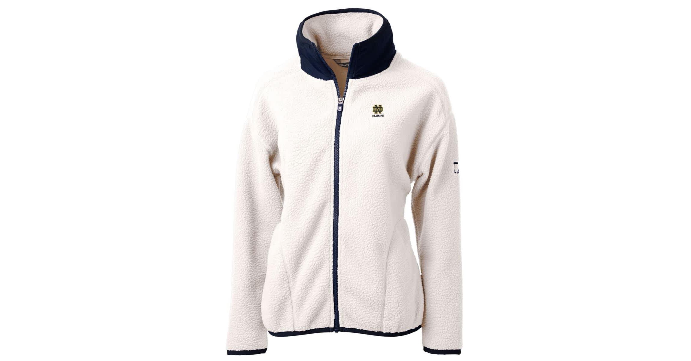 NCAA Notre Dame Fighting Irish Alumni Cascade Eco Sherpa Full-Zip Fleece Jacket