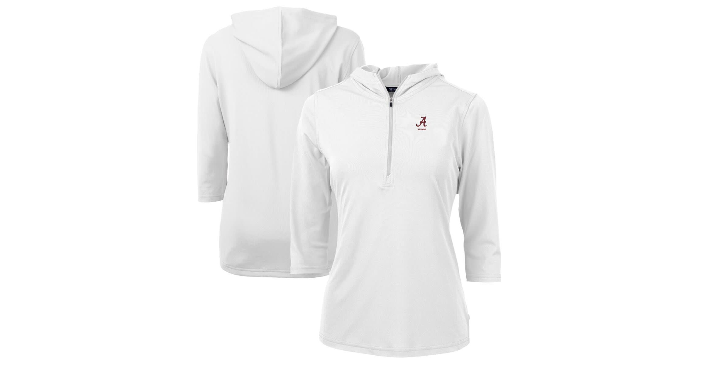 Alabama Crimson Tide NCAA Alabama Tide Alumni DryTec Virtue Eco Pique Recycled Half-Zip Pullover Hoodie