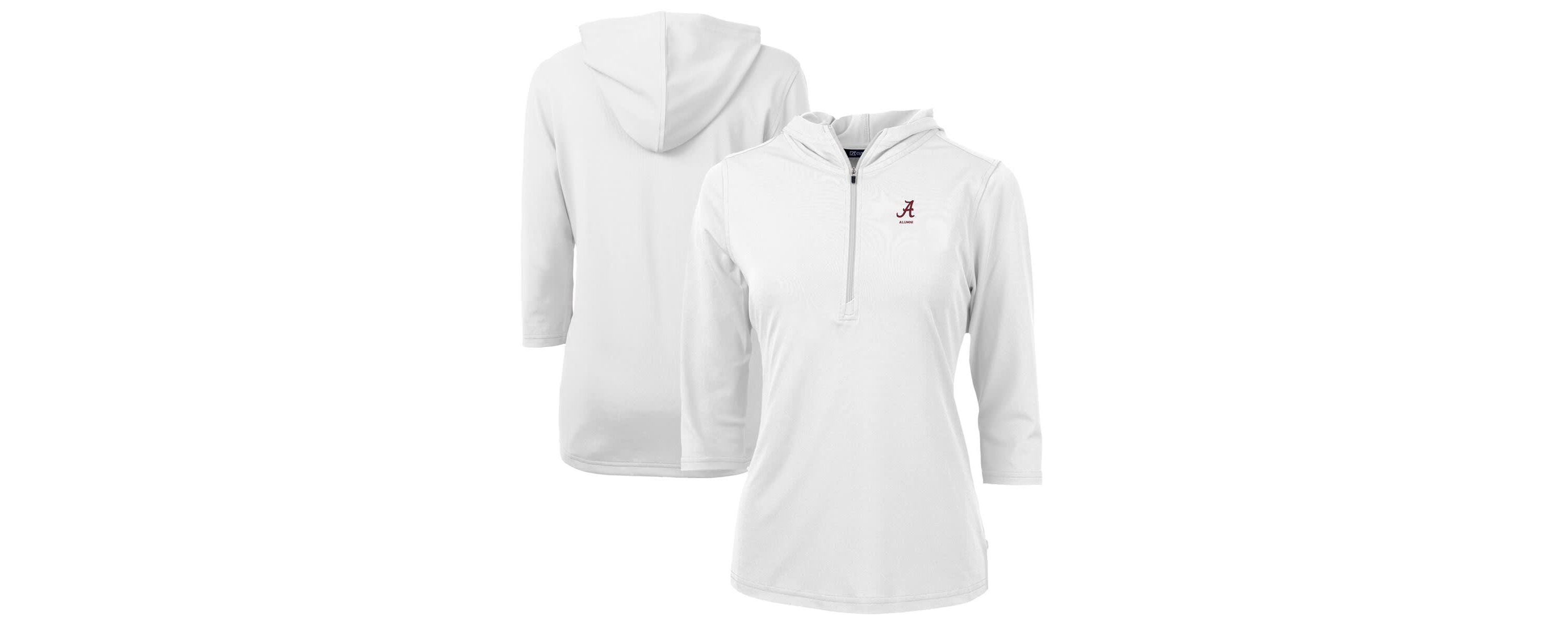 Alabama Crimson Tide NCAA Alabama Tide Alumni DryTec Virtue Eco Pique Recycled Half-Zip Pullover Hoodie