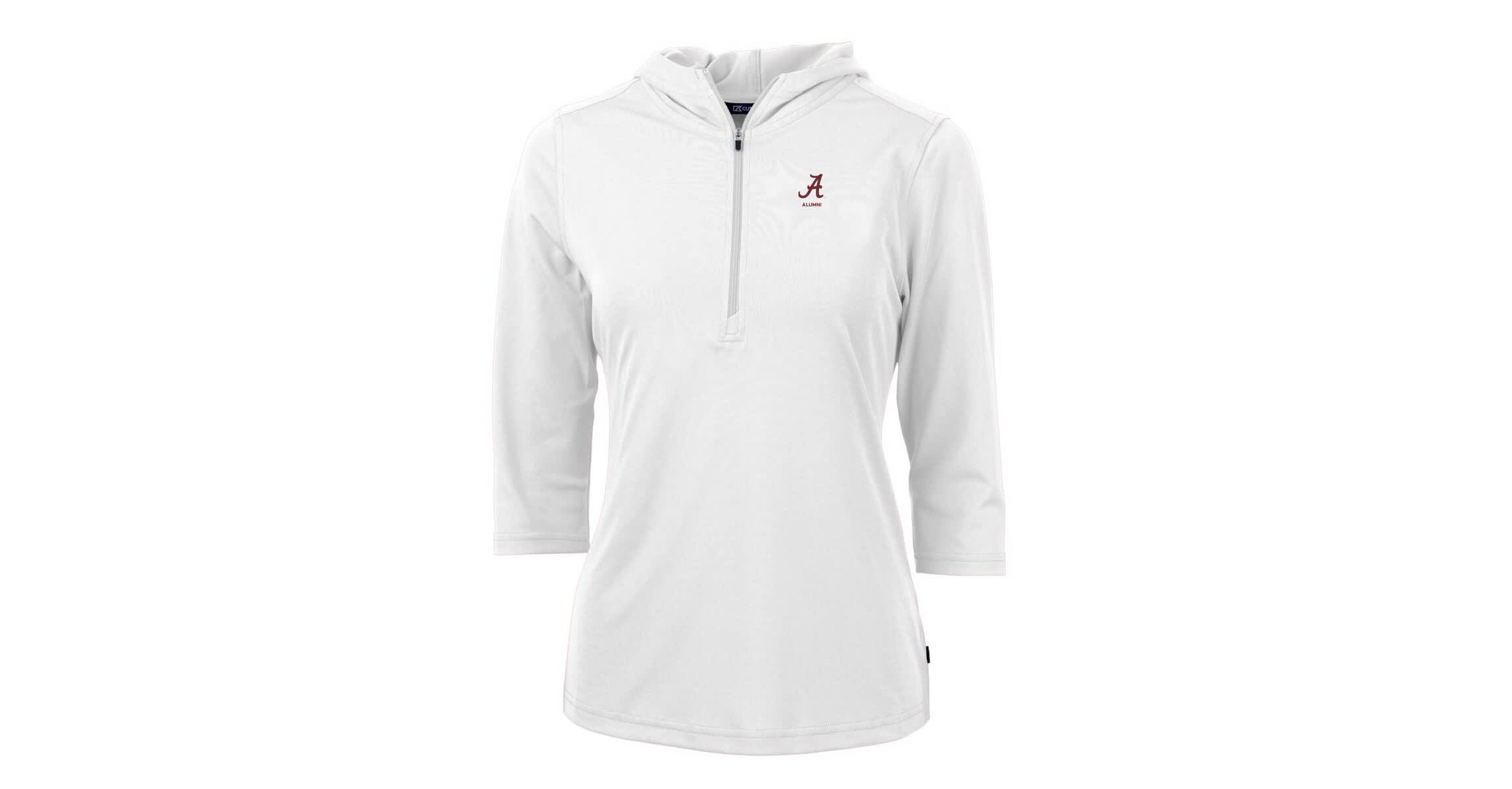Alabama Crimson Tide NCAA Alabama Tide Alumni DryTec Virtue Eco Pique Recycled Half-Zip Pullover Hoodie