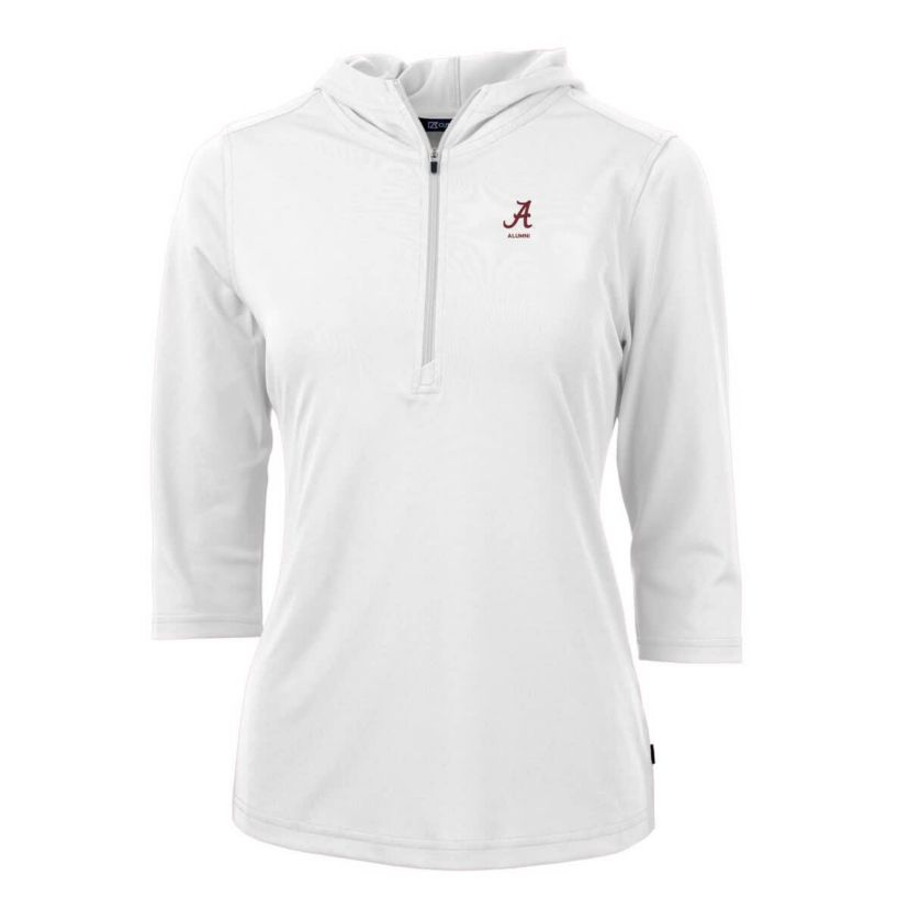 Alabama Crimson Tide NCAA Alabama Tide Alumni DryTec Virtue Eco Pique Recycled Half-Zip Pullover Hoodie