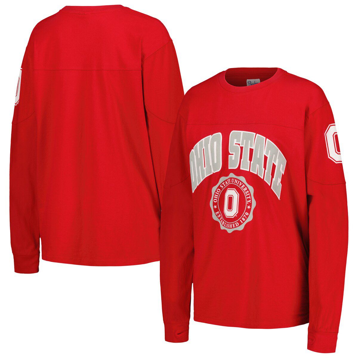 NCAA Ohio State Buckeyes Edith Long Sleeve Oversized Top