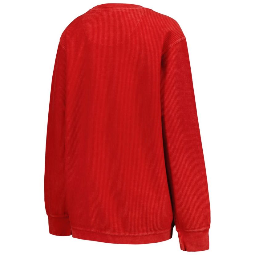NCAA Ohio State Buckeyes Comfy Corded Vintage Wash Basic Arch Pullover Sweatshirt