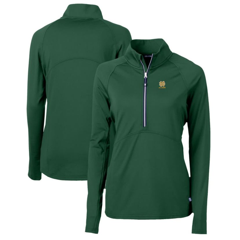 NCAA Notre Dame Fighting Irish Alumni Adapt Eco Knit Stretch Recycled Half-Zip Pullover Top