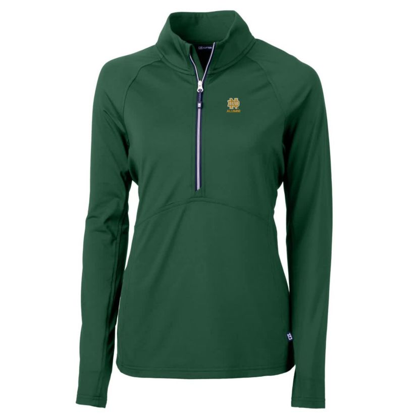 NCAA Notre Dame Fighting Irish Alumni Adapt Eco Knit Stretch Recycled Half-Zip Pullover Top