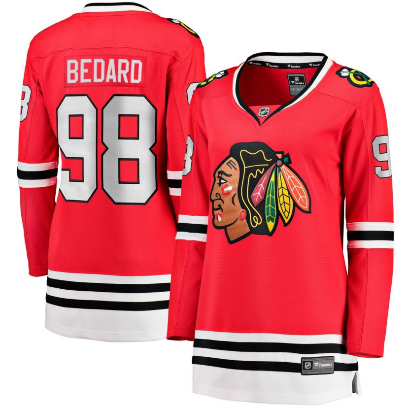 NHL Fanatics Connor Bedard Chicago Blackhawks Home Breakaway Player Jersey
