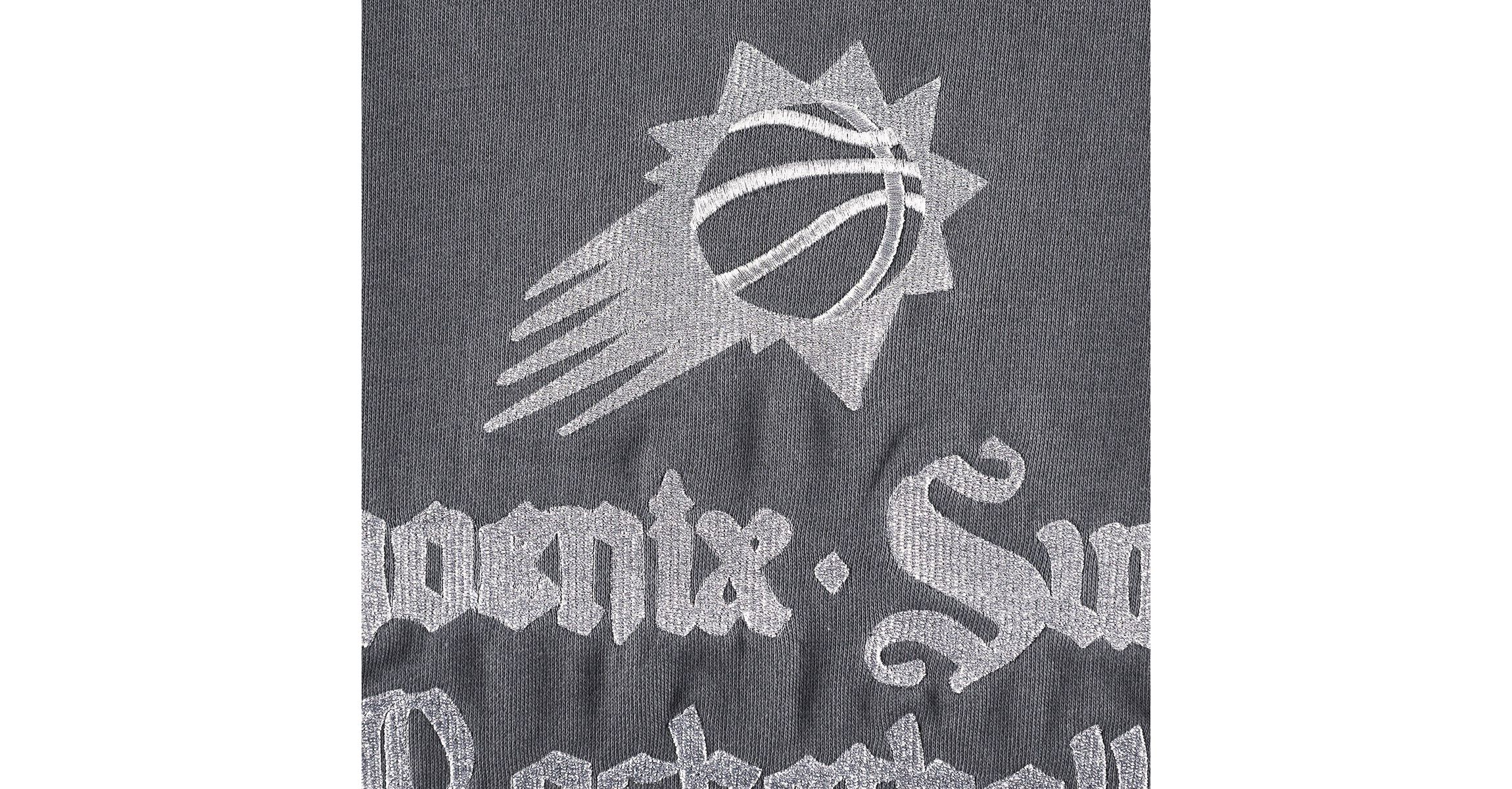 NBA Phoenix Suns Embroidered Fleece Raglan Short Sleeve Pullover Sweatshirt
