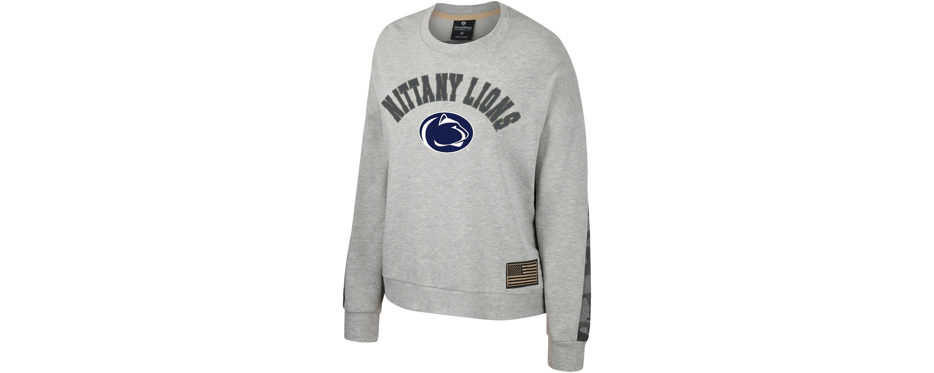 NCAA Penn State Nittany Lions OHT Military Appreciation Flag Rank Dolman Pullover Sweatshirt