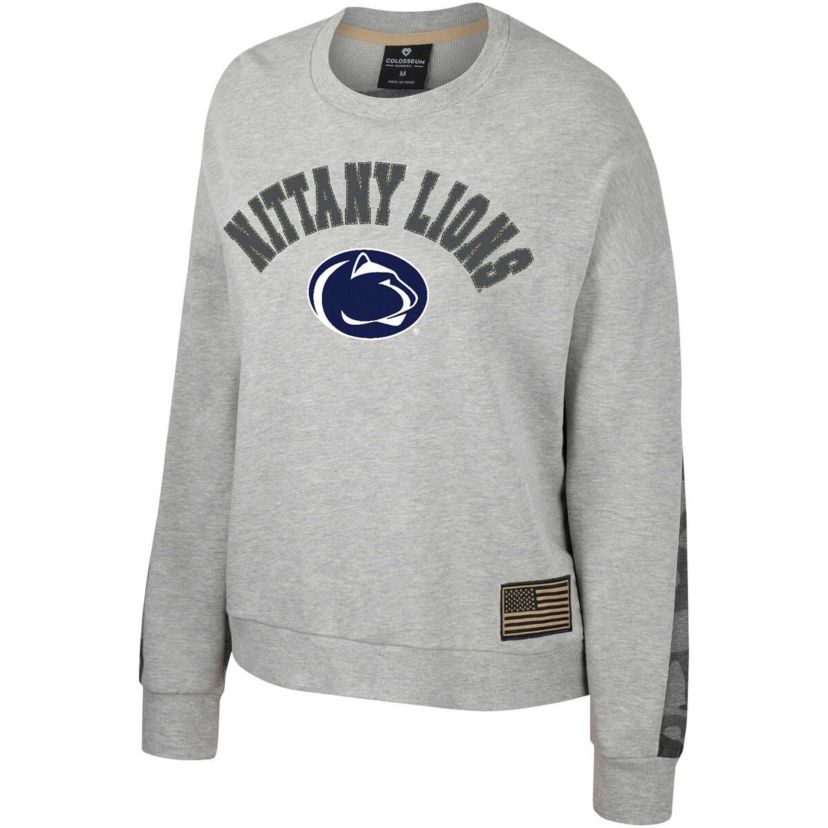 NCAA Penn State Nittany Lions OHT Military Appreciation Flag Rank Dolman Pullover Sweatshirt