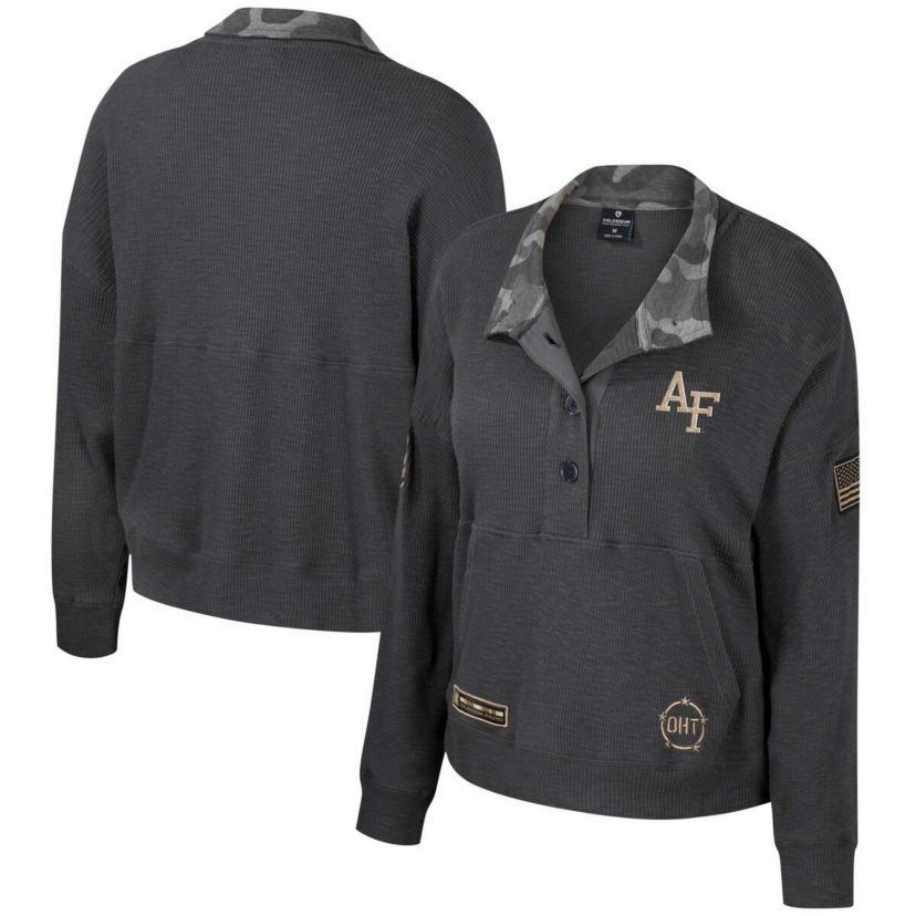 NCAA Air Force Falcons OHT Military Appreciation Payback Henley Thermal Sweatshirt
