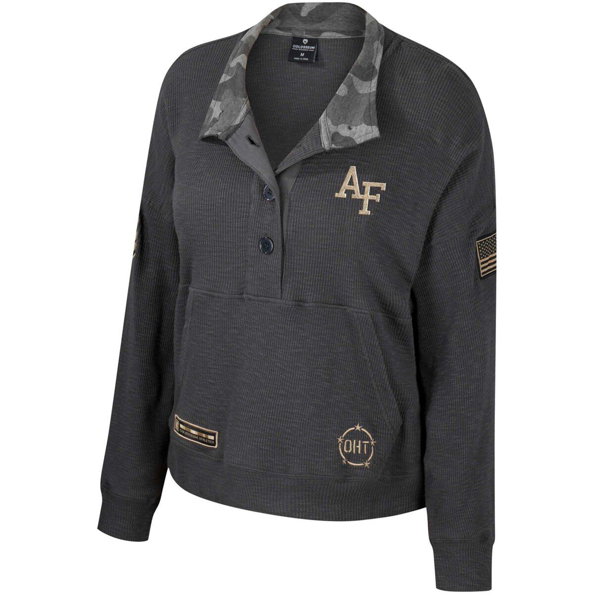 NCAA Air Force Falcons OHT Military Appreciation Payback Henley Thermal Sweatshirt