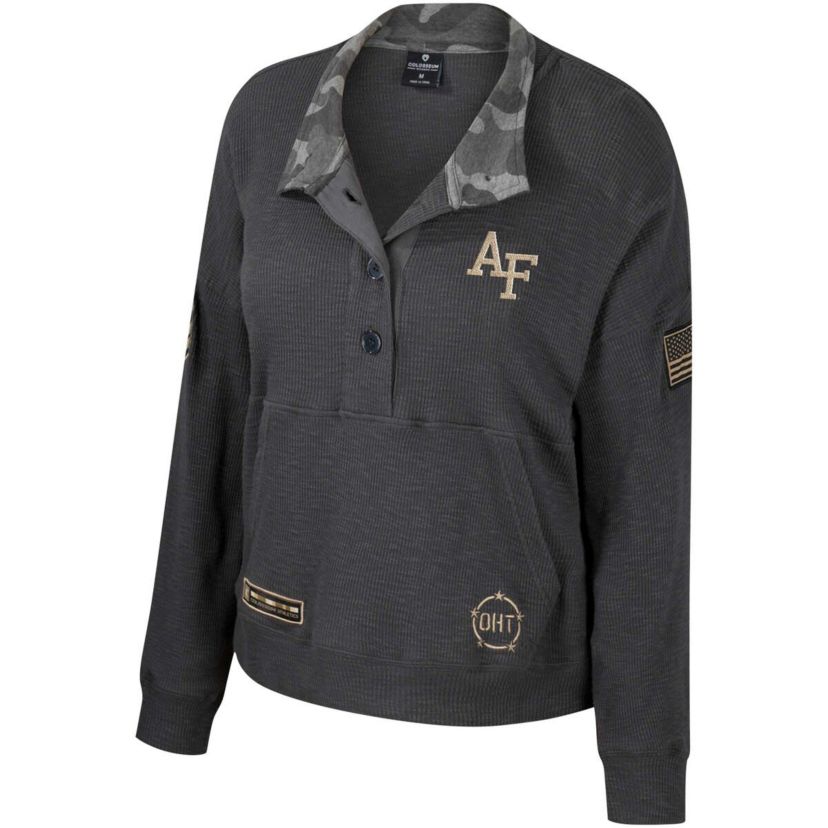 NCAA Air Force Falcons OHT Military Appreciation Payback Henley Thermal Sweatshirt