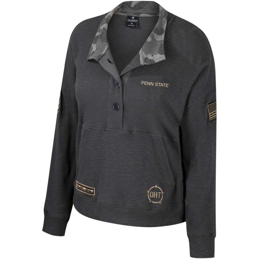 NCAA Penn State Nittany Lions OHT Military Appreciation Payback Henley Thermal Sweatshirt