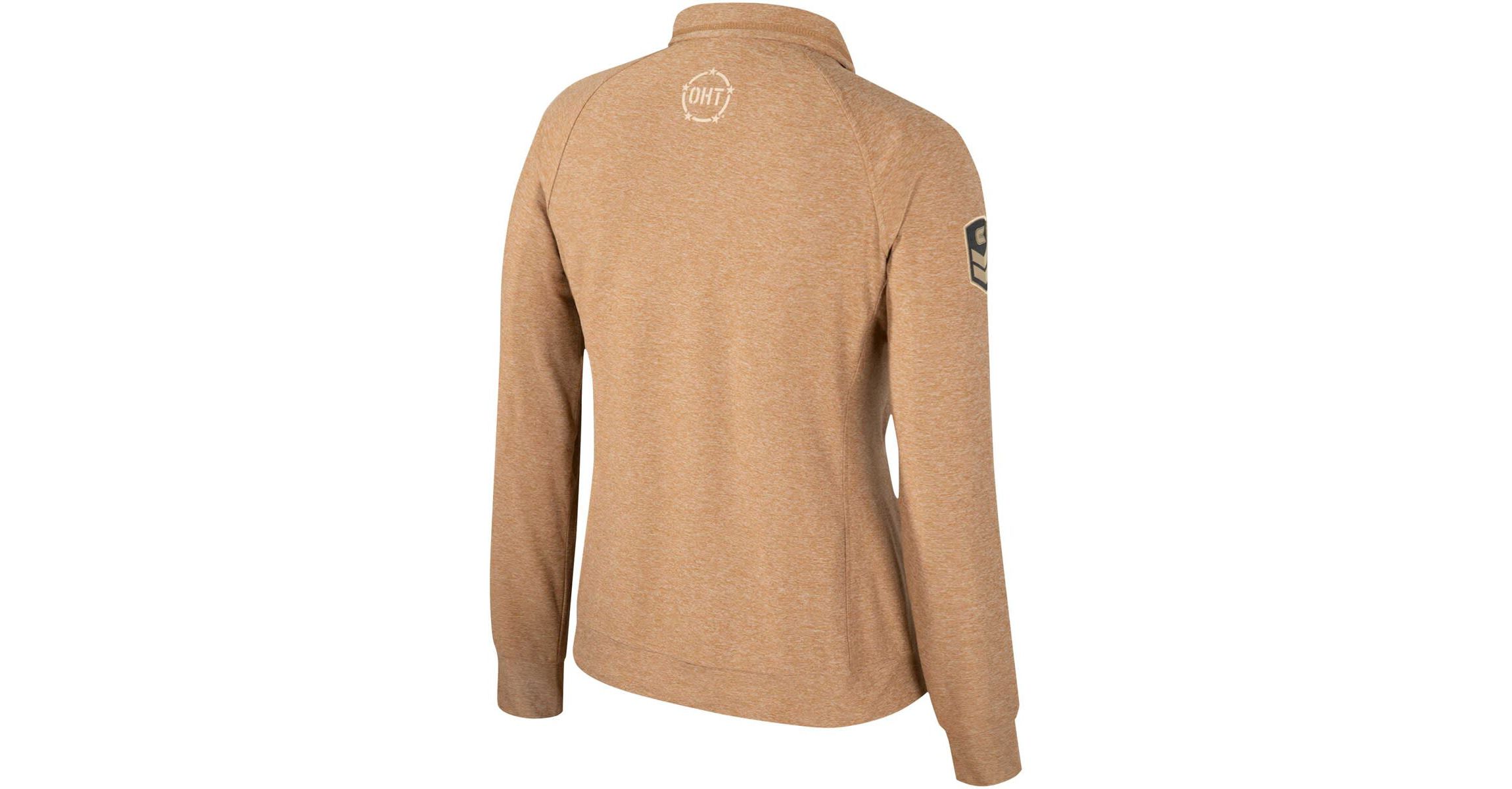 NCAA Air Force Falcons OHT Military Appreciation Sand Tatum Quarter-Snap Raglan Jacket