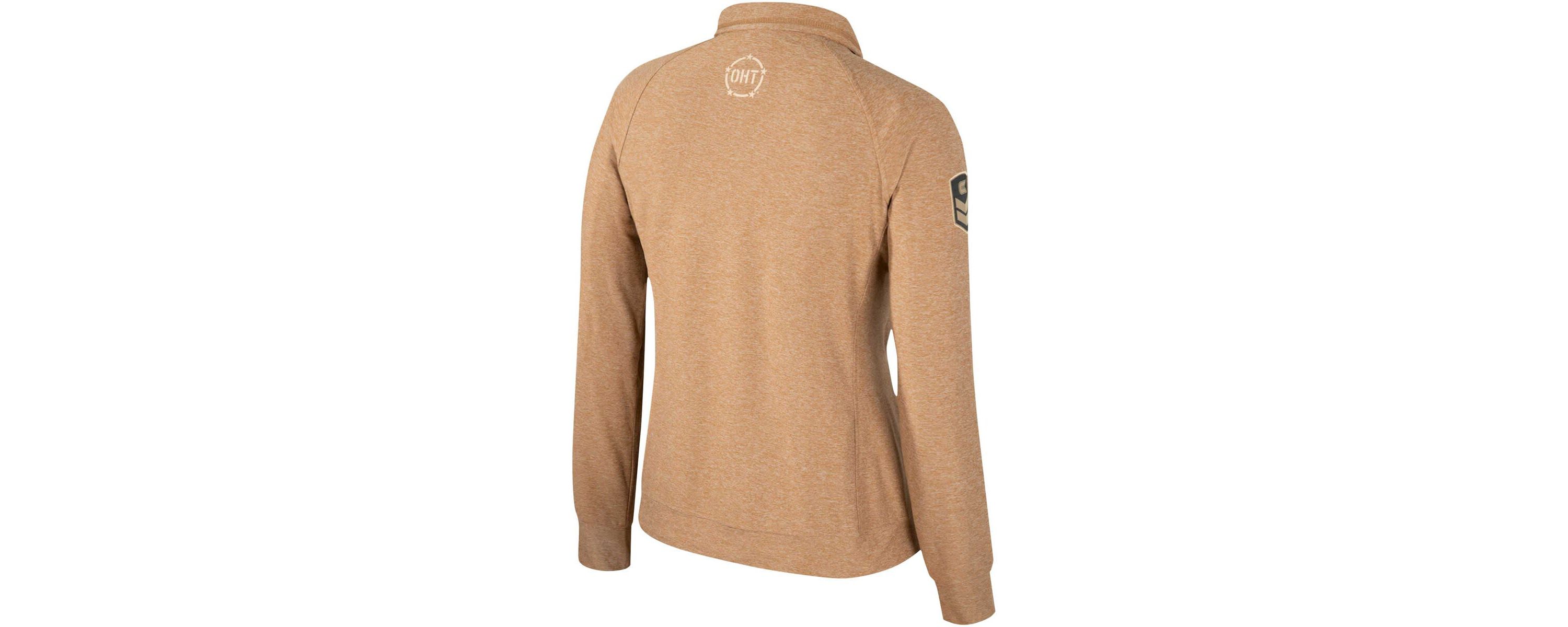 NCAA Iowa Hawkeyes OHT Military Appreciation Sand Tatum Quarter-Snap Raglan Jacket