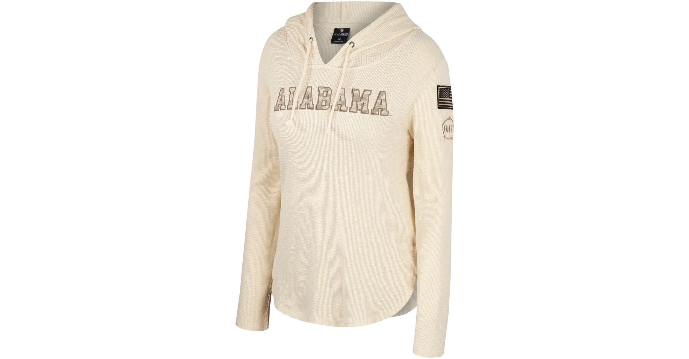 Alabama Crimson Tide NCAA Alabama Tide OHT Military Appreciation Casey Raglan Long Sleeve Hoodie T-Shirt