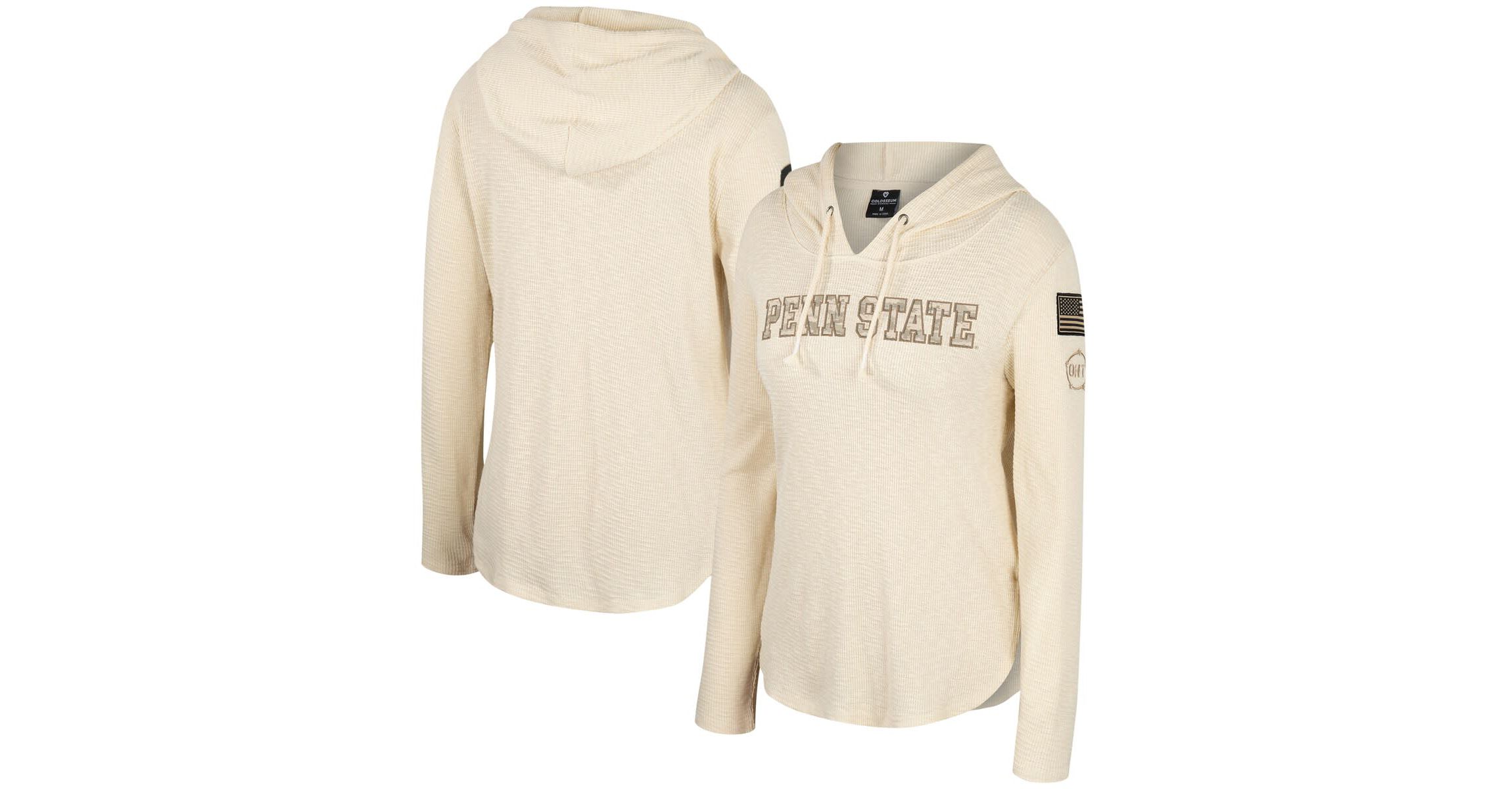 NCAA Penn State Nittany Lions OHT Military Appreciation Casey Raglan Long Sleeve Hoodie T-Shirt
