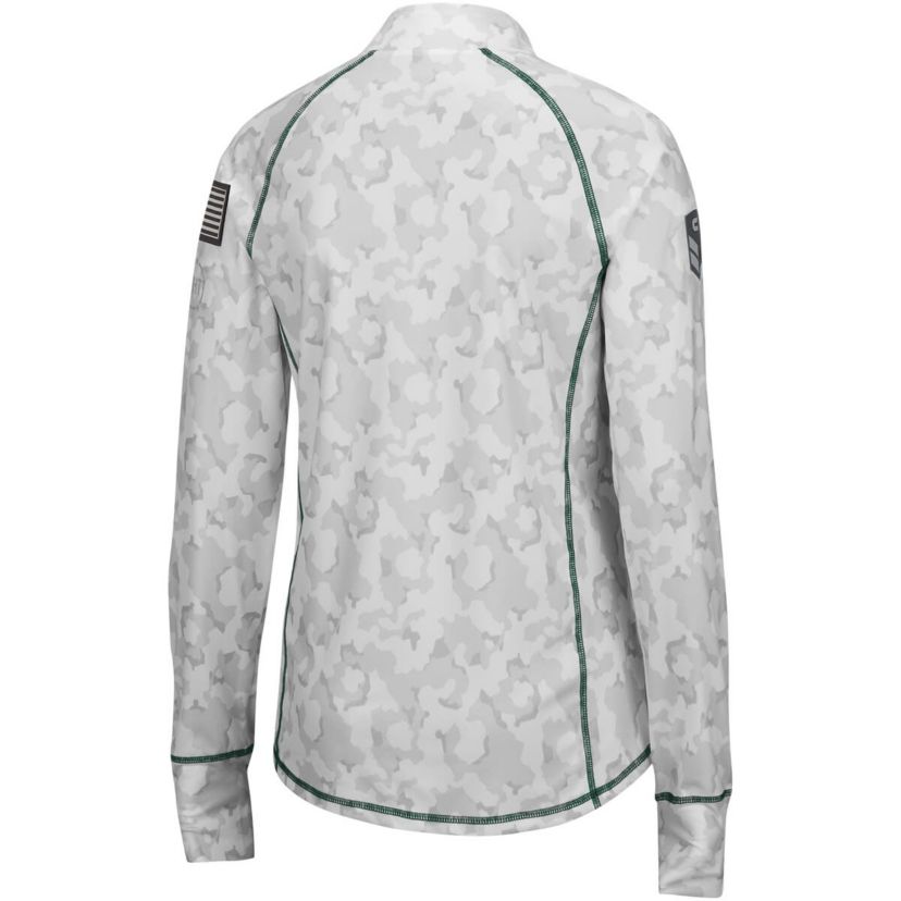 NCAA Baylor Bears OHT Military Appreciation Officer Arctic Lightweight Quarter-Zip Top