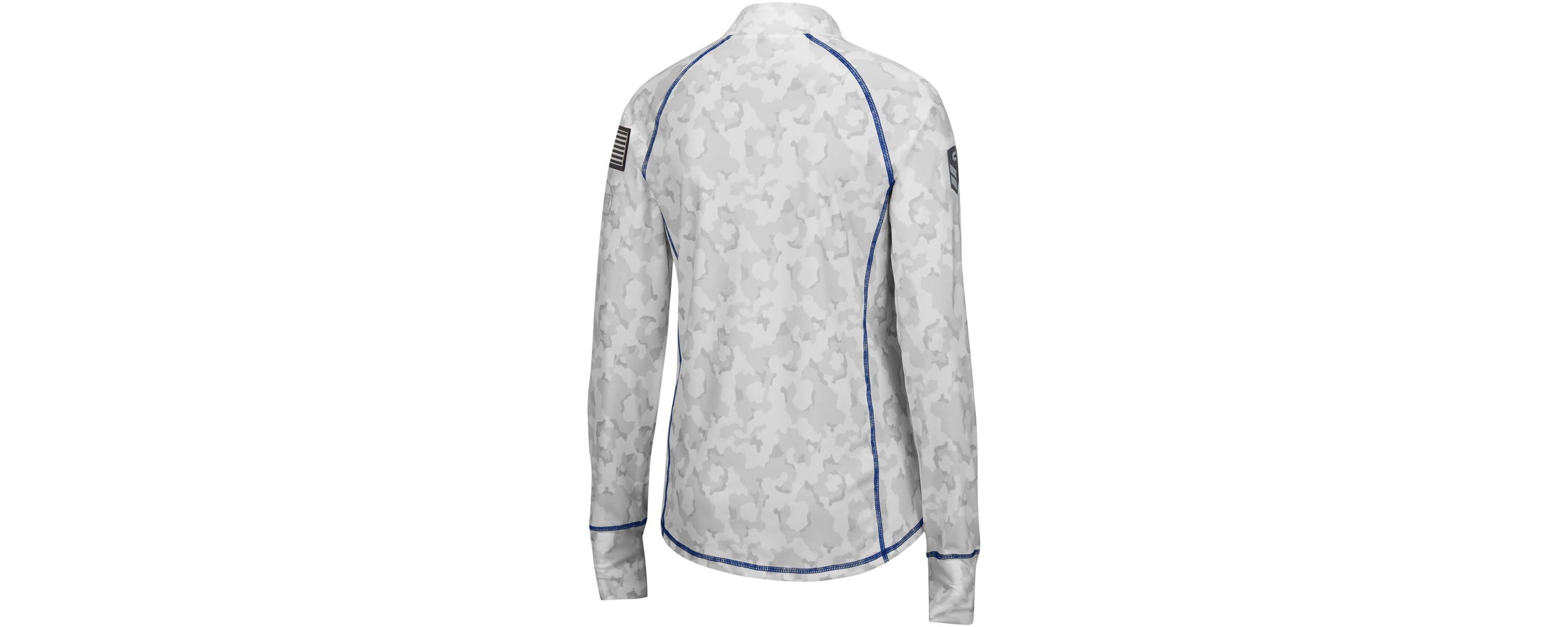 NCAA Kansas Jayhawks OHT Military Appreciation Officer Arctic Lightweight Quarter-Zip Top