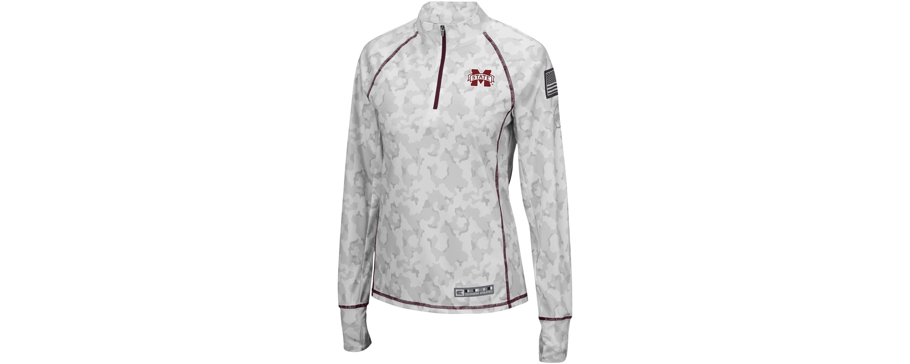 NCAA Mississippi State Bulldogs OHT Military Appreciation Officer Arctic Lightweight Quarter-Zip Top