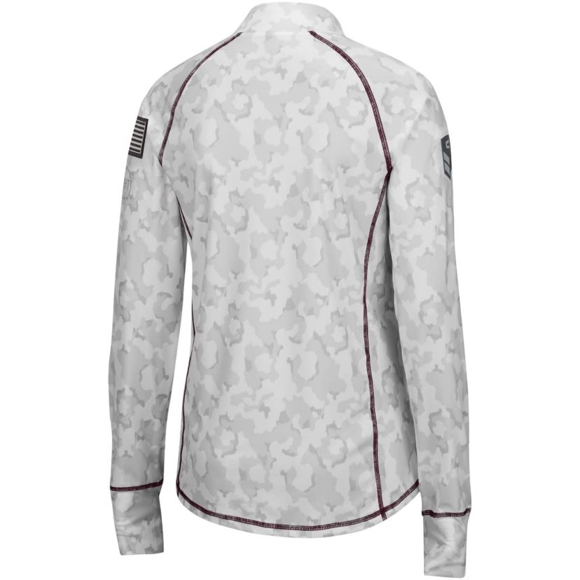 NCAA Mississippi State Bulldogs OHT Military Appreciation Officer Arctic Lightweight Quarter-Zip Top