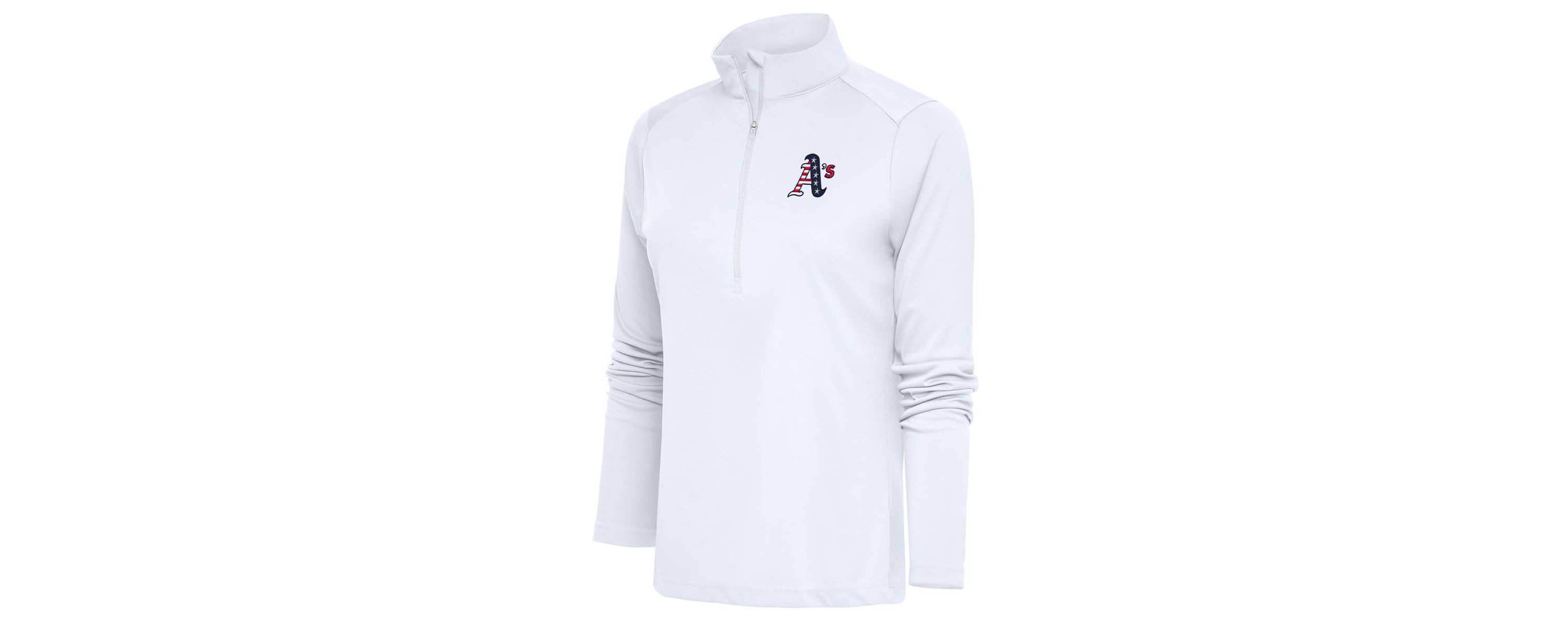 Oakland Athletics MLB Athletics Patriotic Tribute Half-Zip Pullover Top