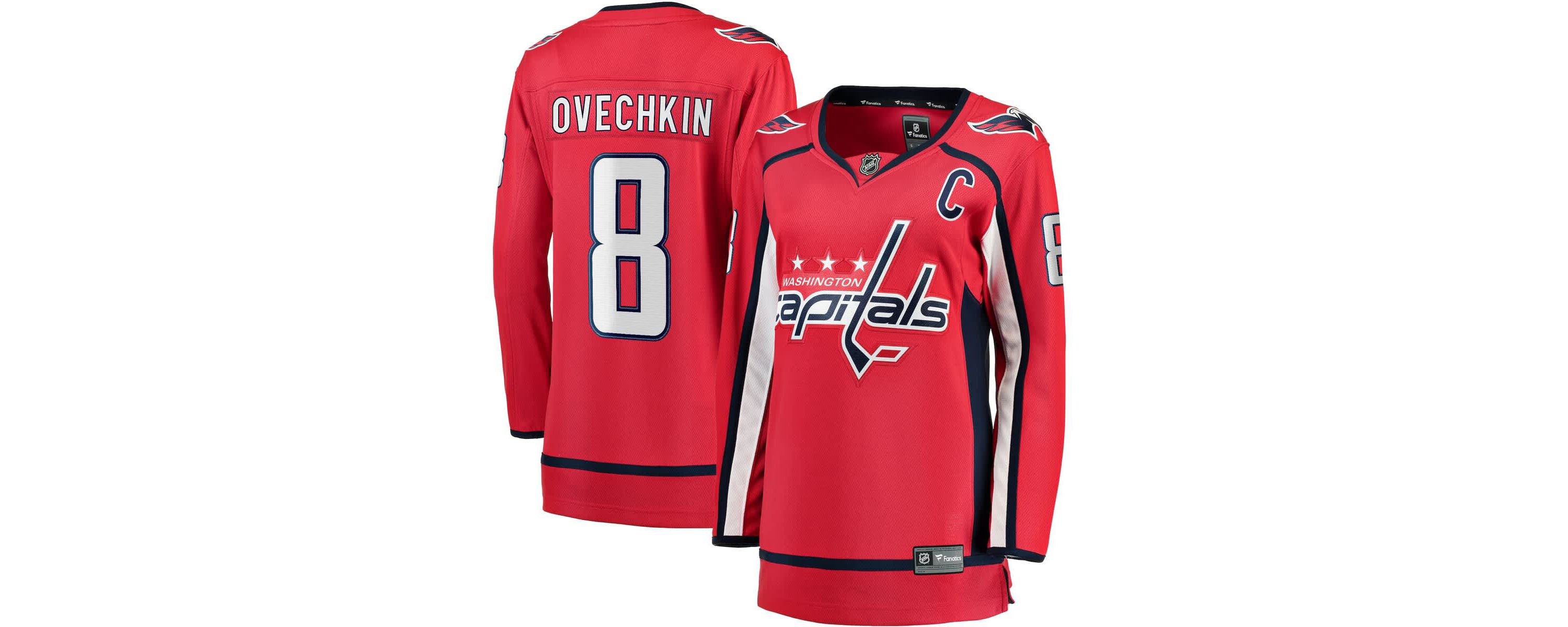 NHL Fanatics Alexander Ovechkin Washington Capitals Captain Patch Home Breakaway Player Jersey