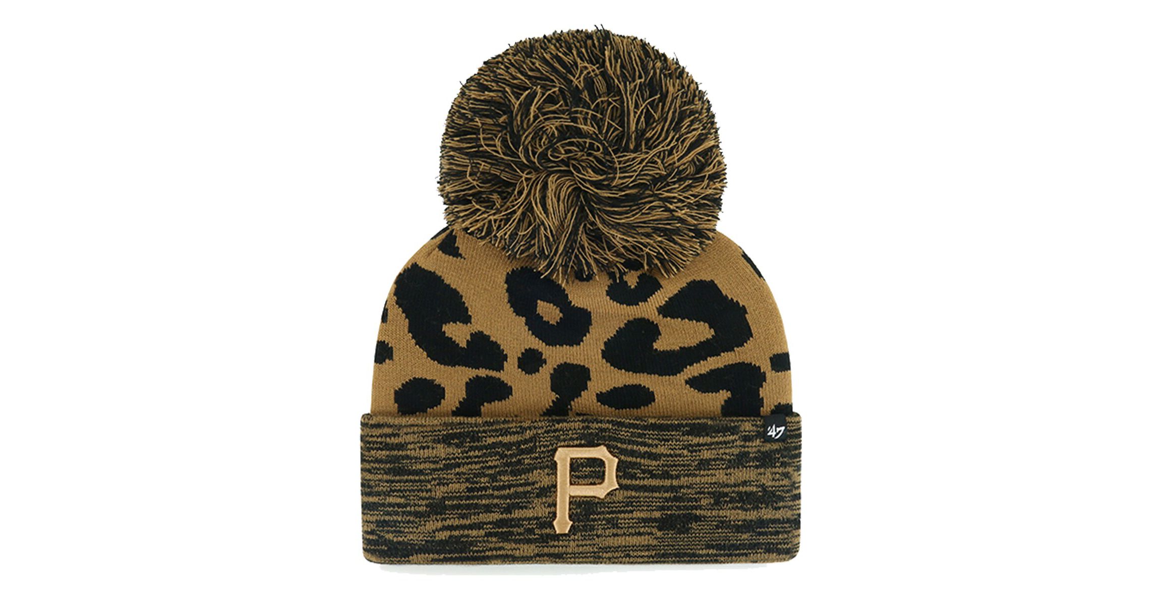 MLB Pittsburgh Pirates Rosette Cuffed Knit Hat with Pom