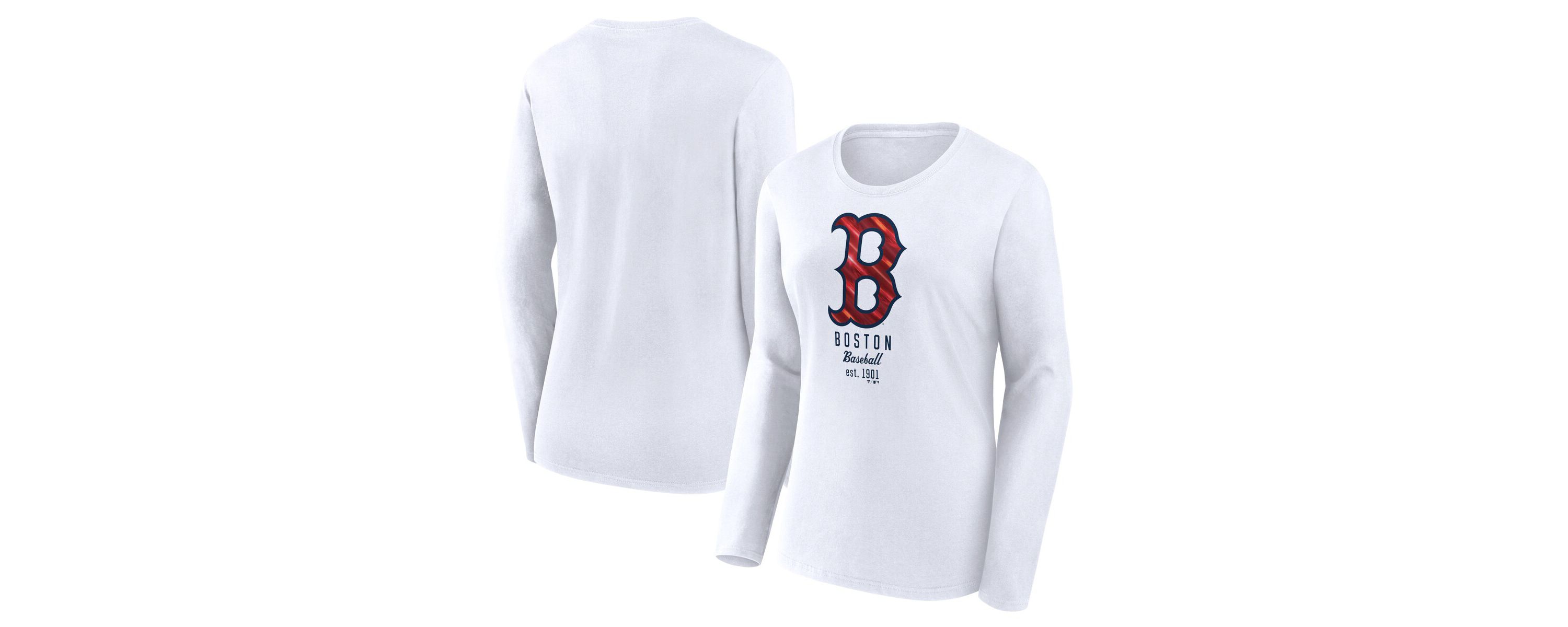 Boston Red Sox MLB Fanatics Boston Sox Lightweight Fitted Long Sleeve T-Shirt