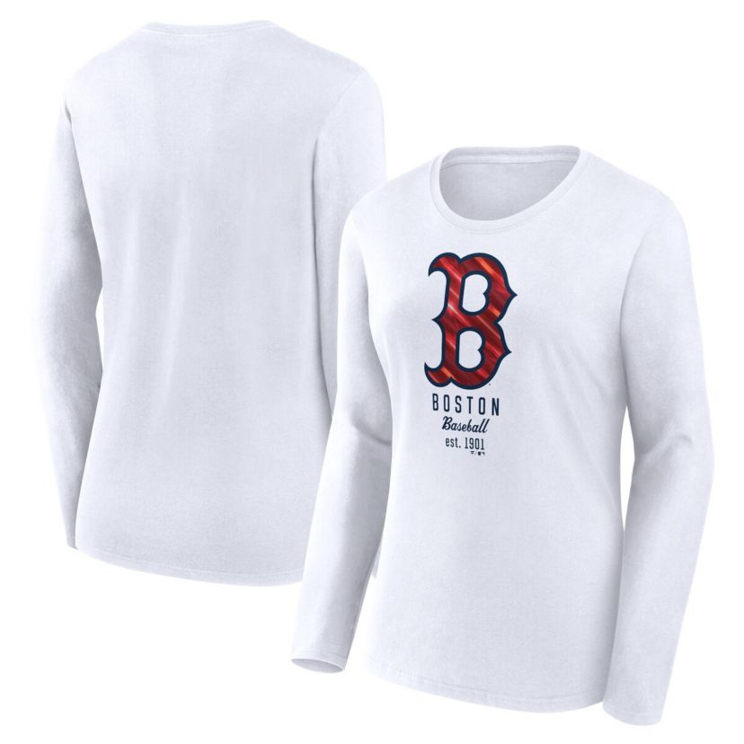 Boston Red Sox MLB Fanatics Boston Sox Lightweight Fitted Long Sleeve T-Shirt