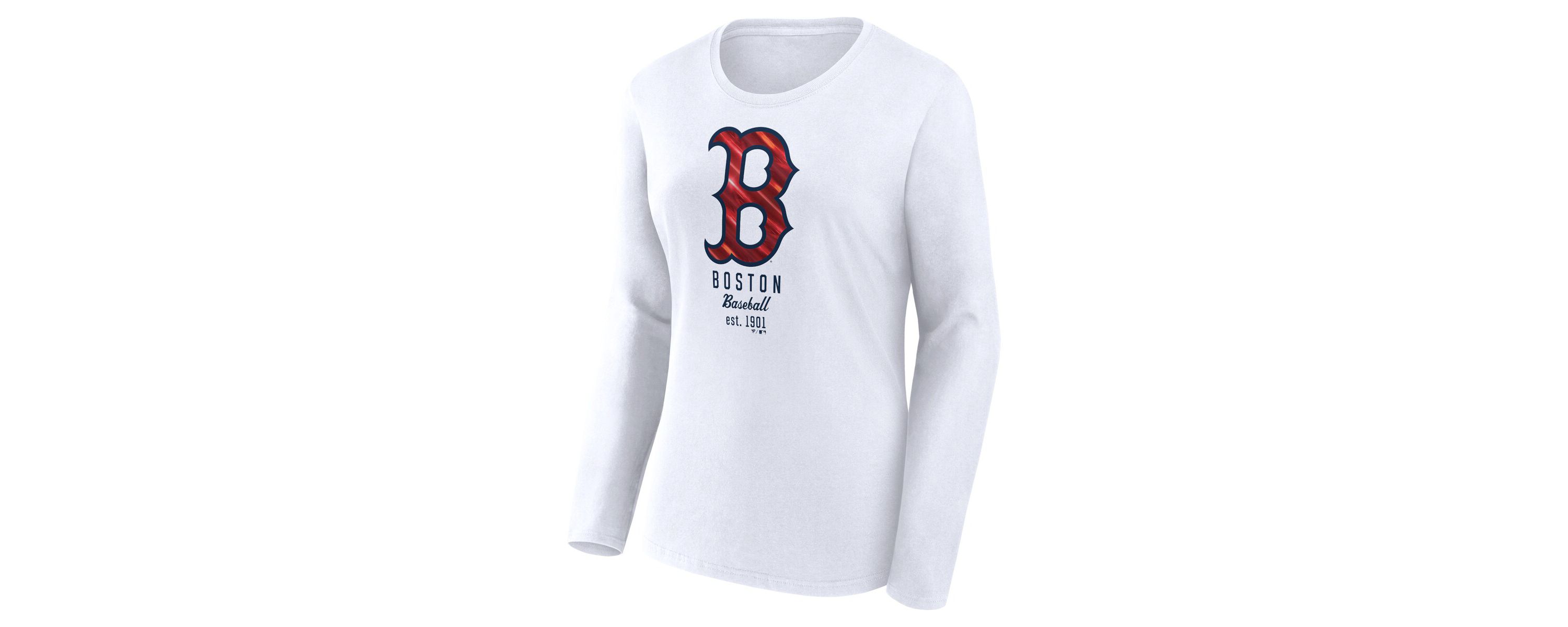 Boston Red Sox MLB Fanatics Boston Sox Lightweight Fitted Long Sleeve T-Shirt