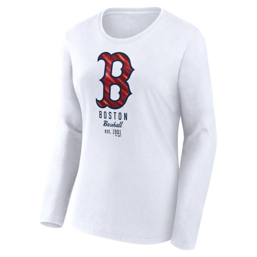 Boston Red Sox MLB Fanatics Boston Sox Lightweight Fitted Long Sleeve T-Shirt