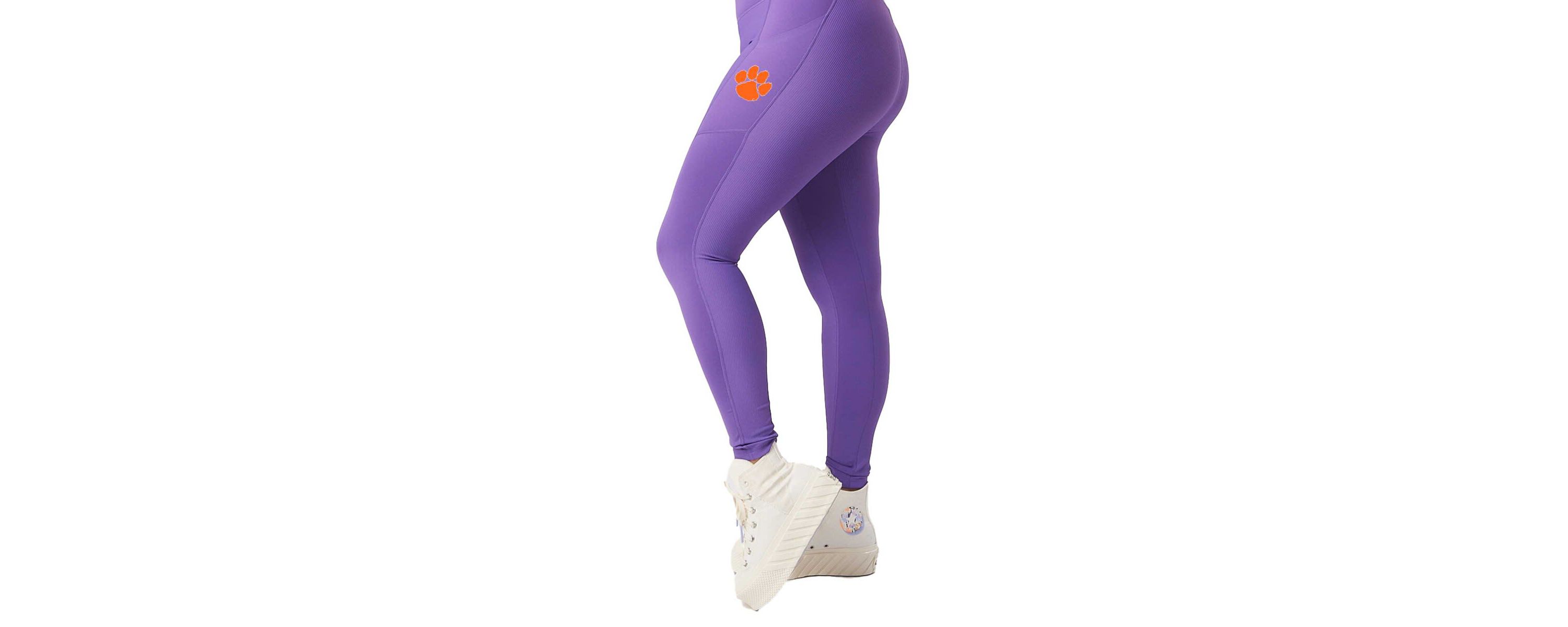 NCAA Clemson Tigers 7/8 Mixed Media Pocket iLeggings